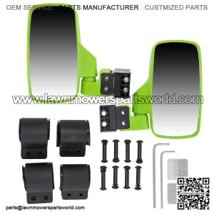 Side View Mirror Set for John Deere Gator HPX XUV 550 560 590 835 Green (For: John Deere Gator HPX HPX815E)