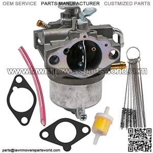 Carburetor for Kawasaki 15003-2349 FC420V 4 Stroke Engines Mower with Gaskets Carbon Dirt Jet Cleaner Tool Kit Fuel Filter