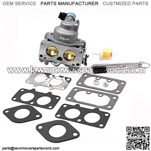 Carburetor For Kawasaki FH721V series Engines Mower Tractor, Replace OEM 15004-0757 15003-7094, 15004-1005,With Carbon Dirt Jet Cleaner Tool Kit Mounting Gaskets