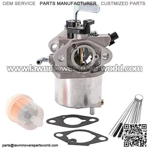 Carburetor for Kawasaki 15003-2718 15003-2497 FE120 4 Stroke Engines with Mounting Gaskets Fuel Filter & Carbon Dirt Jet Cleaner Tool Kit Durable