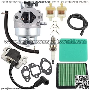 GCV160 Carburetor with Air Filter Ignition Coil for GCV160 Replaces HRB216 HRR216 HRS216 HRT216 HRZ216 carb