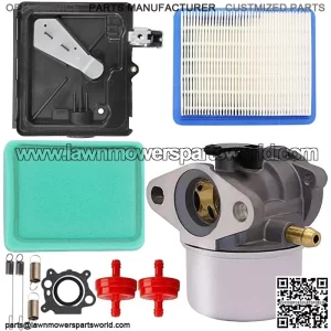 799868 Carburetor for Briggs & Stratton 694202 693909 692648 499617 498170 497586 498254 497314 497347 497410 Carburetor +795259 Air Filter Cleaner Primer Base Carburetor for Briggs & Stratton 14111