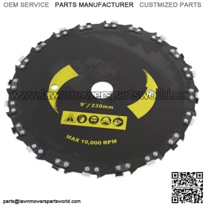 Chain Saw Tooth Brush-Cutter Grass Blade Heavy Duty 9" For Gas/ Electric Trimmer