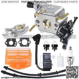 C1M-EL37B Carburetor with 544080802 Air Filter Replaces ZAMA C1M-EL37B, 506450401, 531215601 for Husqvarna 445, 445II, 445EII, 450, 450E, 450EII, Jonsered CS2245, CS2245S, CS2250S Chainsaws
