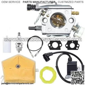 503281504 Carburetor with Ignition Coil Replaces Husqvarna 503281504, WT-170, WT-170-1 for Husqvarna 51 55 Chainsaws