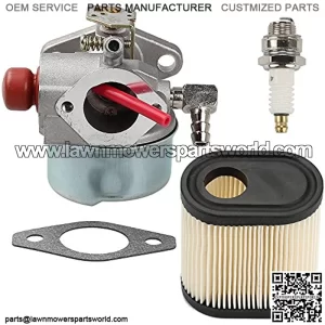 640350 640303 640271 Carburetor with Air Filter Spark Plug for Tecumseh LEV100 LEV105 LEV120 LV195EA LV195XA Carb 640303 640271 Engine Lawn Mower