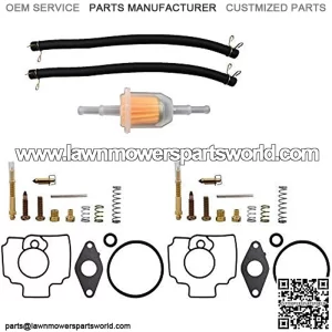 New Carburetor Rebuild Kit Fit for Mower 345 425 445 - FD620 FD620D Carb MIA11386 MIA12362 AM118872
