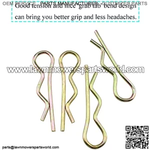 Hao Pro 2.5x55mm R Clips Better Grip Hold Tight Pull Easier Convenient Adjusting Quality Carbon Steel Good Tension Hitch Pin Hair Pins Spring Fastener Colorful 12 Pcs for Lock System RC Toy Farm Mower