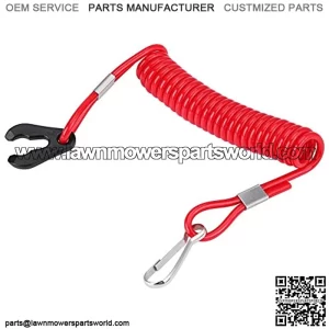 Universal Kill Switch - Motorcycle Outboard Engine Kill Stop Tether Switch Key Lawn Mowers Emergency Kill Switch with Tether Lanyard Cord