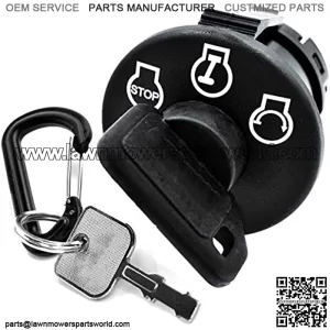 New Ignition Key Switch 077-8076-00 Fits Pup ZT Lightning MZ AOS CZT Outlaw E Maverick Mowers - Includes 1 Umbrella & 1 Steel Key & Free Carabiner HD Switch
