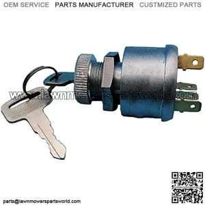 Ignition Key Switch & Keys Compatible with EZGO Golf Cart 33639G01 33639-G01 Gas Electric 4 Terminals with Factory Lights 1981 & Up 3 Positions Off On On-Lights New Z522