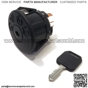 Starter Switch with Key  for John Deere LY18, 155C, E110-E180, L100-L130 Mower