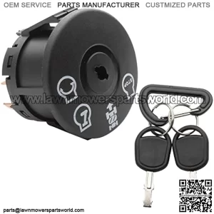 Ignition Starter Switch 4 Position with Key Fits Husqvarna, AYP, Craftsman, Sears, Poulan Lawn Mower Rider Replace 193350 532193350