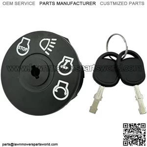 Ignition Switch with Key 4-Position 7-Terminals for Husqvarna Craftsman Dixon CubCadet 175566 532175566 163968 925-1741 John Deere GY20074 L105 L100 L110 Lawn Mower (532175566-7 Terminals)