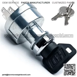 Ignition Switch With Umbrella Key AT195301 replaces John Deere Construction & Industrial 210K 210LJ 250 300D 335 400G 410C 430 444H 460 610C 710D 740 740E 744 850 900 950 Harvester 3510 3520