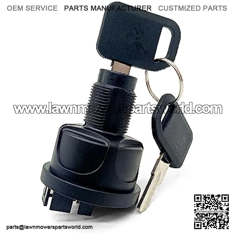 AUC15805 Ignition Switch Compatible with John Deere Quik-Trak Mowers Ztrak Mowers Ignition Switch with Keys Replace AUC13979 TCA26088 TCA24615