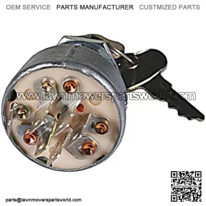 Ignition Switch 430-128 Compatible with/Replacement for John Deere F910 and F930 Front mounts, 130, 175, 180, 185, F912, F915, F925, RX73, RX75, RX95, SX75, SX95, 1600 and 1600 Turbos