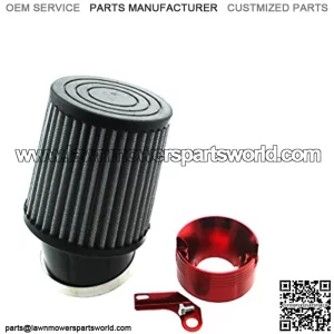 Air Filter & Adapter Kit For Predator 301cc 420cc GX340 GX390 Golf Cart Mud Boats Racing Lawnmower Minibike (Red)