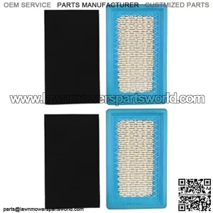 (Pack of 2) 17218-ZG9-M00 Air Filter + Pre Filter for  GXV140 HR215 HRB215 HRC215 HRM195 HRM215 Lawn Mower
