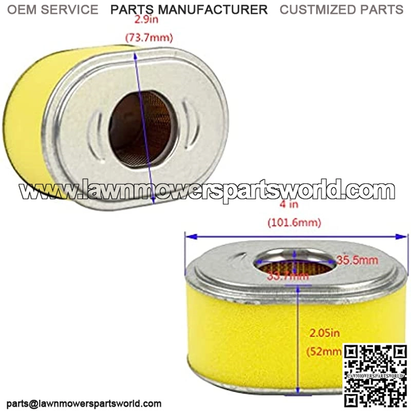 Fullas 17210-ZE0-505 Air Filter Compatible with Honda GX110 GX120 Engine, Plus Pre Filter, 17210-ZE0-821/17210-ZE0-822/17210-ZE0-820 - Image 2