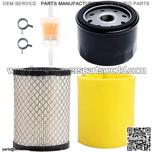 YTH22V46 Air Filter Oil Filter Tune Up Kit for YTH22V46 YTH24V48 YTA22V46 YTH24V54 YTA24V48 Poulan Pro PP20VA46 PB185A42 46???? 48???? Mower w/ 17.5hp 19.5hp 20hp 21hp B&S Engine