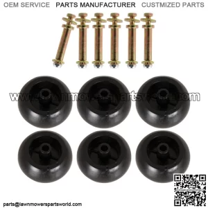 6Pk 5" Anti Scalp Deck Wheel with Kit Exmark Mower 103-7263 109-2098 1-603299