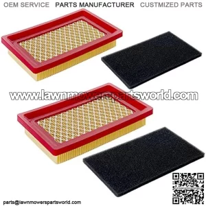 2 Pack 951-10298 Air Filter + Pre Cleaner for MTD Cub Cadet SC100 951-14632, Kohler 14 083 01-S, 5-5/8 ?? 3-1/2 inch Push Lawn Mower Air Filter