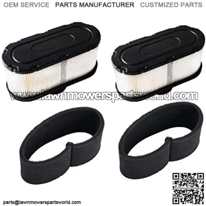 11013-0752 Air Filter Compatible with Kawasaki FR651V FR730V FR691V FS651V FS730V FS691V FS481V 4-Cycle Engine Cleaner, Replace 11013-7049 11013-7047 490-200-M022 with 11013-7046 Pre Filter(2 Pack)