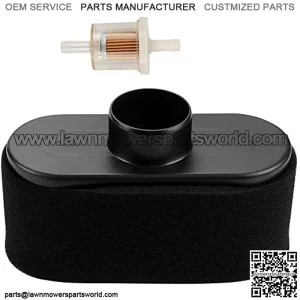 11013-7047 Air Filter with 11013-7046 Pre-cleaner Fuel Filter for JD MIU12555 BobCat 4164631 Kawasaki FR651V FR691V FR730V FS481V FS541V FS600V FS651V FS691V FS730V 4-Cycle Engine