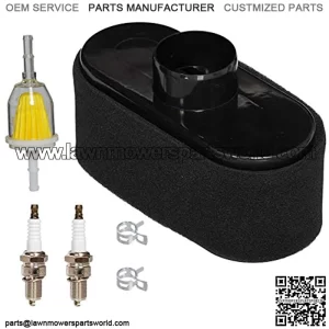 Air Filter Pre Filter Cleaner Fuel Filter Spark Plug Kit Compatible with John Deere X300 X304 X300R X320 X360 X500 X530 Z445 Z465 Z645 Z655 Z540M 4-Cycle Engine Replace MIU12555,5% coupon applied at c