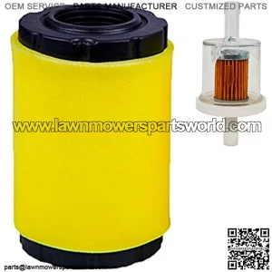 796031 Air Cleaner w/ Fuel Filter, Replace for B&S 591334 594201 797704 31A507 31A607, Lawn Mower Air Filter