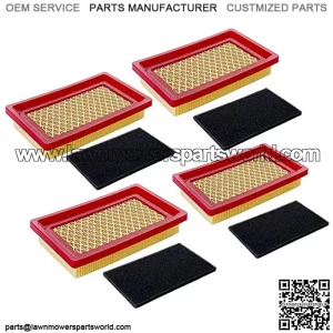 4 Pack 951-10298 Air Filter + Pre Cleaner for MTD Cub Cadet SC100 951-14632 14 083 01-S Push Lawn Mower and More