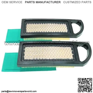 2 Pack 697153 Air Filter Replace for 697014 697634 698083 794422 795115 797008 OEM Air Cleaner Cartridge with 697015 Pre Filter Fits Lawn Mower Air Cleaner Element