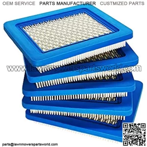 1 / 2 / 5 / 12 PCS 491588S Lawn Mower Air Filters Replacement for B&S 491588 493537 493537S 399959, Flat OEM Air Cleaner Compatible with TB110 TB130 TB210 TB230 (Pack of 5)