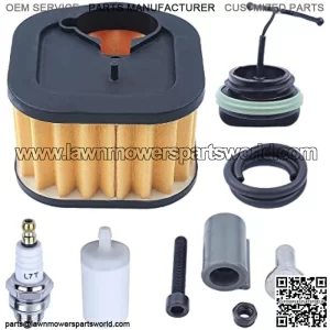 Air Fuel Filter Spark Plug Kit For Husqvarna 385 390 385XP 390XP Chainsaw Parts, 1 x Air Filter, 1 x Fuel Cap, 1 x Catcher, 1 x Spark Plug, 1 x Fuel Line, 1 x Fuel Filter