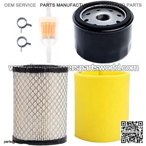 Z335E Air Filter Oil Filter Tune Up Kit for John Deer Z335E Z345R Z225 Z355R Z345M Z355E E120 Z235 Z345 LT150 46???? 48???? Mower w/ 17.5hp 19.5hp 20hp 21hp B&S Engine