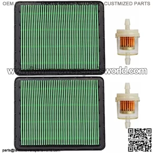 2 Pack GCV160 Air Filter, Durable GC160 Air Cleaner with Fuel Filter, Professional 17211-ZL8-023 Air Filter for Honda GCV190 GC190 GCV135 GC135 GX100 Engine Lawn Mower