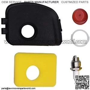 KB-660 Lawn Mower Air Filter Cover and air Filter and Primer for MTD Troybilt AYP BS 093J02, with Spark Plug