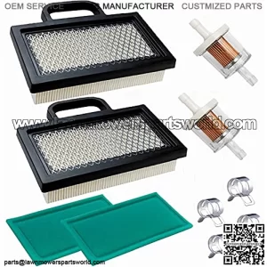 2 Pack MIU11286 GY20575 Air Filter with Fuel Filter, Compatible with L111 L118 L120 LA120 LA130 LA135 LA140 LA145 D130 D140 18-26 HP Intek V-Twin Lawn Mower Tractor
