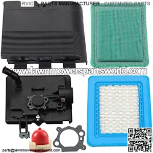 795259 Air Cleaner Primer Base with 692298 Cover 491588S Air Filter Compatible with BS MTD Troy Bilt Lawn Mower
