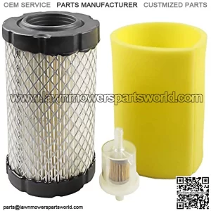 Air Filter 793569 & Pre Filter 793685 & Fuel Filter 493629 Cleaner Replacement for GY21055 MIU11511 B & S Intek Series 20-21 Gross HP Lawn Mower Tractor