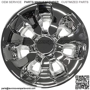 (Set of Four) 8 inch Drifter Golf Car Wheel Covers (Chrome)
