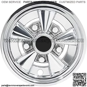 (Set of Four) 8 inch Rally Classic Golf Car Wheel Covers (Chrome)