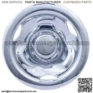 (One) 10 inch Deep Dish Golf Cart Wheel Cover (Chrome)