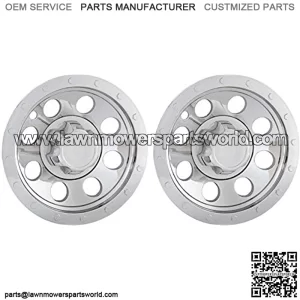 Set of 2 - QT8CHB-x2, 8" ABS Chrome Plated Wheel Cover, HUB Cap for 8" Wheels