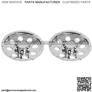 Set of 2 - QT10CHB-x2, 10" ABS Chrome Plated Wheel Cover, HUB Cap for 10" Wheels