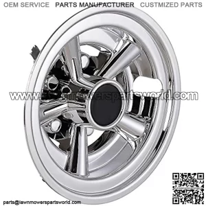 Set of 4 Golf Club Cart Wheel Trim Hub Caps Chrome Finish Easy Install Fits 8" Wheels or EZGO/Club Car/Yamaha