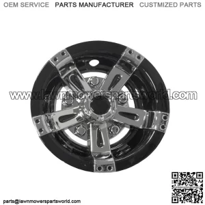 Golf Cart EZGO Yamaha Club Car 10" Maverick Black|Chrome Wheel Cover Set of 4