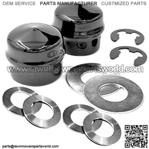 HD Switch (1 Kit Front Wheel Axle Hub Caps and Hardware Kit Replaces 104757X428, 532104757 Sears Poulan AYP Garden Tractor Lawnmower