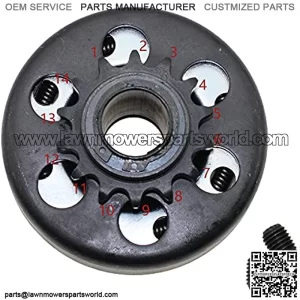 Outdoor & Spares Heavy Duty Clutch Assembly with 1" Bore 14 Teeth 40/41/420 Chain Mini Bike Engine for Go-Karts (14 Tooth Sprocket)